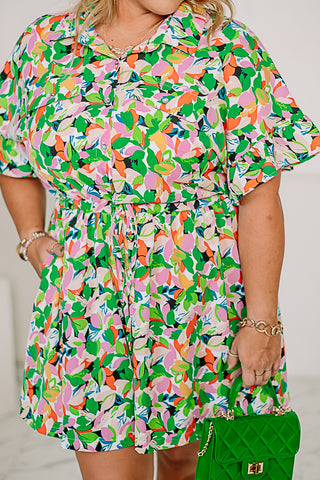 Ray Of Sunshine Printed Romper | Curvy