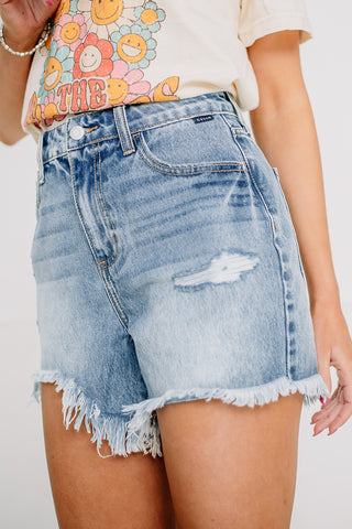 Ride It Out High Rise Denim Shorts