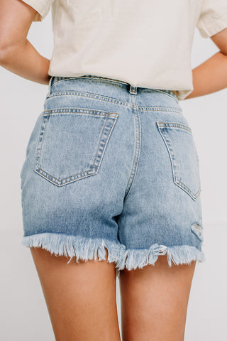 Ride It Out High Rise Denim Shorts