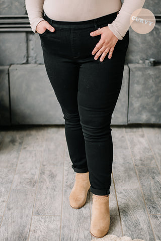 Say The Word Skinny Jeans | Black | Curvy