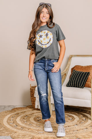 She's A Daisy Smiley Face Graphic Tee