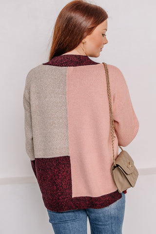 Shining Through Color Block Sweater