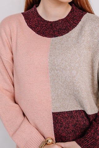 Shining Through Color Block Sweater