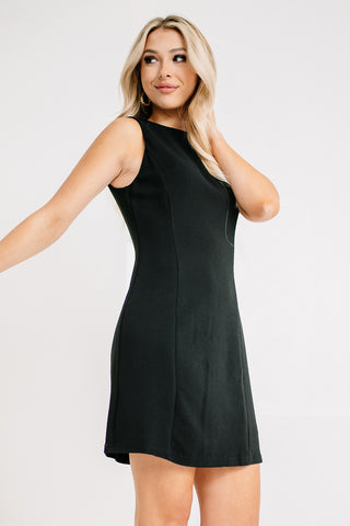 Simple Elegance Black Mini Dress