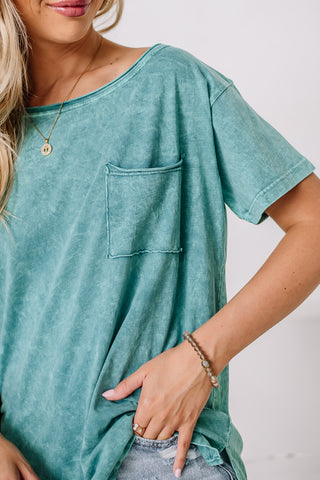 So Much More Daily Pocket Top | Teal Blue