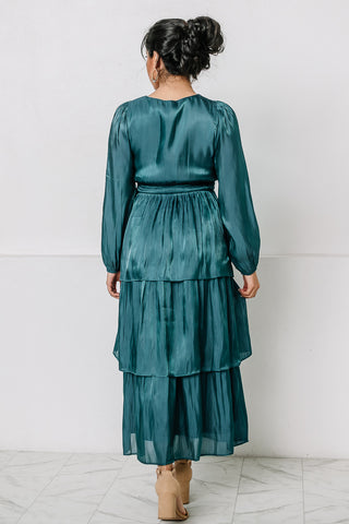 Star Of The Show Shimmer Midi Dress | Teal