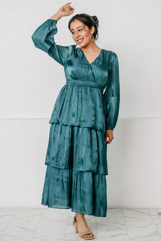 Star Of The Show Shimmer Midi Dress | Teal