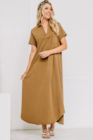 Stay A While Cotton Jersey Maxi Dress