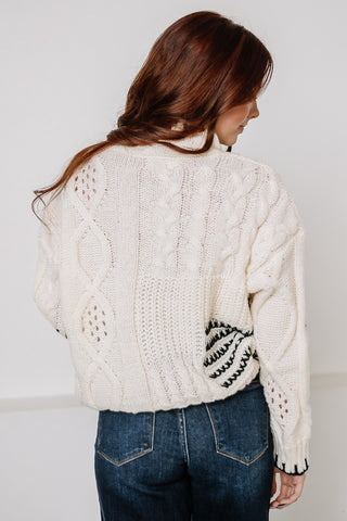 Stitched In Love Cable Knit Sweater