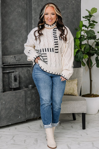 Stitched In Love Cable Knit Sweater