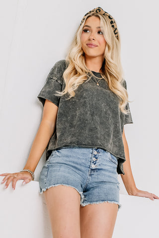 Sunny Days Crop Top | Charcoal