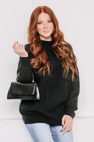 Sweater Szn Mock Neck Sweater | Black