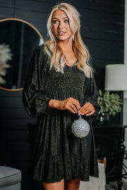 Take A Hint Shimmer Detailed Mini Dress
