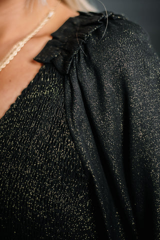 Take A Hint Shimmer Detailed Mini Dress