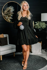Take A Hint Shimmer Detailed Mini Dress