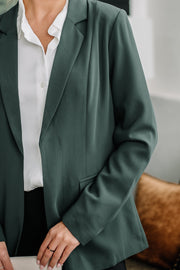 Take A Message Open Blazer | Deep Green