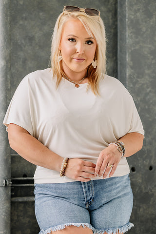 Take It Easy Lightweight Top | Ivory