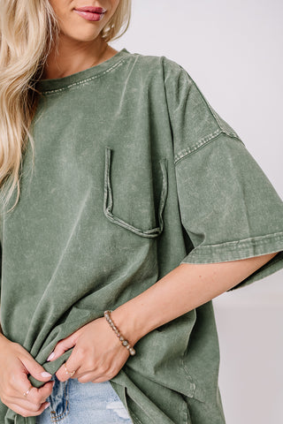 Take Me Home Loose Fit Top | Juniper Green