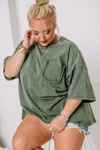 Take Me Home Loose Fit Top | Juniper Green