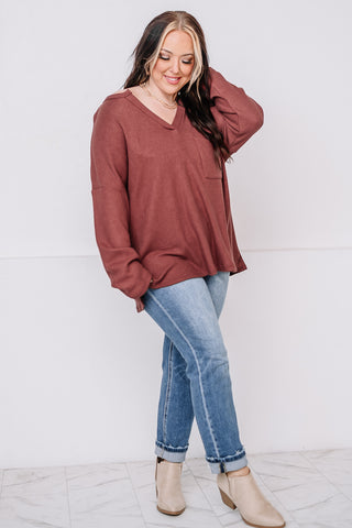 Talk To Me Simple Pocket Top | Ginger