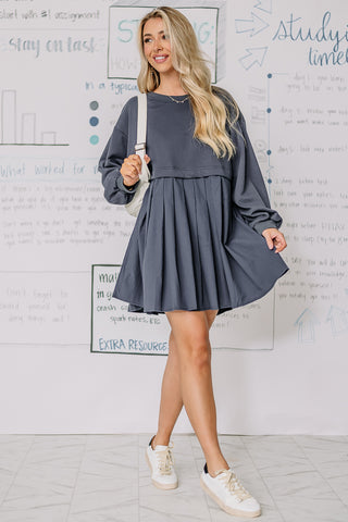 The Best Time Pleated Dress | Navy