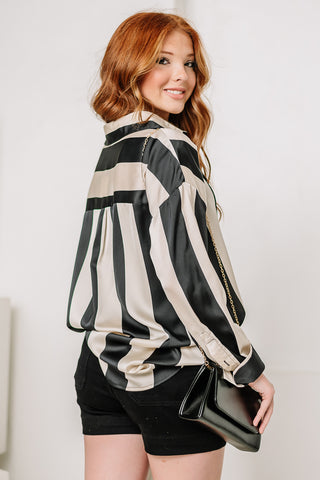 The Long Way Home Striped Button Up Top