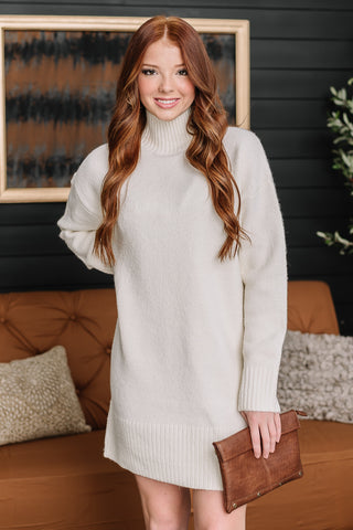 The Snowball Effect Sweater Dress | Ivory