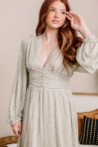 The Whole Room Sparkles Maxi Dress