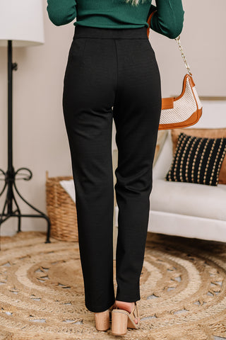 They Come & Go Straight Dress Pants | Black