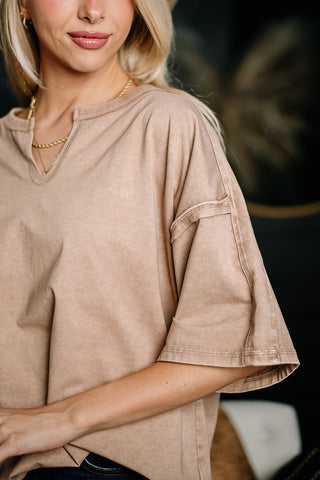Think About It Basic Top | Tan