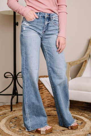 (Tummy Control) Wide Leg Jeans