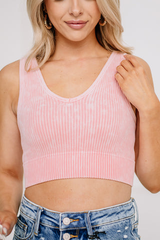 Two Way Neckline Ribbed Bralette | Colors