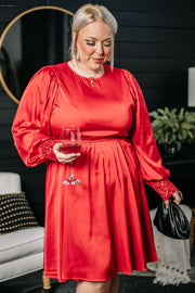 Under The Mistletoe Satin Dress