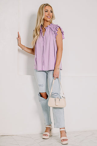 Unique Cutie Ruffle Sleeve Top