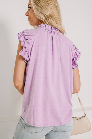 Unique Cutie Ruffle Sleeve Top