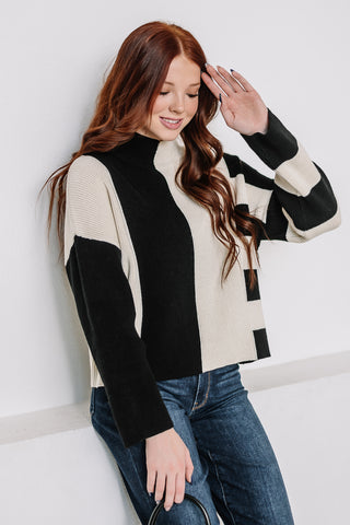 Up The Block Mock Neck Sweater