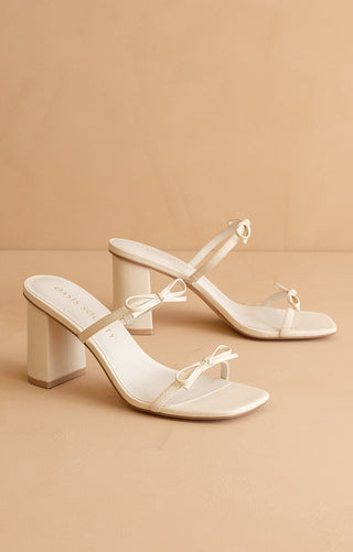 The Wendy Double Strap Bow Heels
