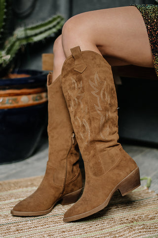 West Suede Boots | Tan