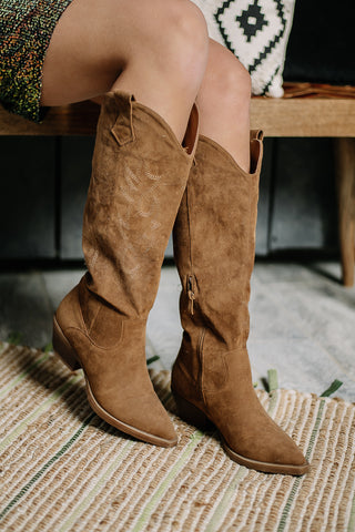 West Suede Boots | Tan