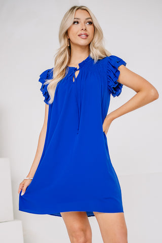 What Is Asked Mini Dress | Royal Blue