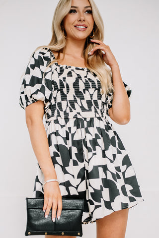 With The Chit Chat Printed Romper