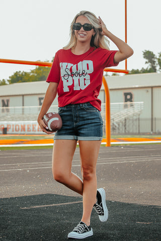 Woo Pig Faux Embroidery Graphic Tee