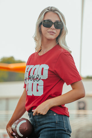 Woo Pig Faux Embroidery Graphic Tee