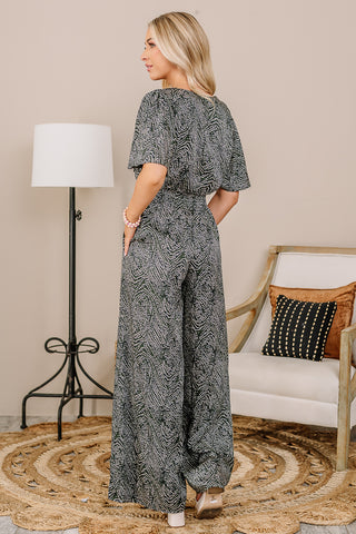 Word On The Street Flounce Sleeve Jumpsuit