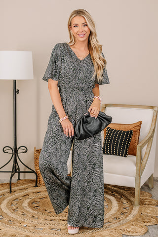 Word On The Street Flounce Sleeve Jumpsuit