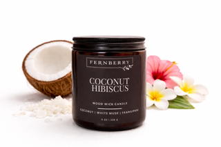 Coconut Hibiscus | 8oz Wood Wick Candle