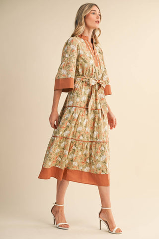 Steel Magnolia Floral Midi Dress