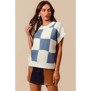 Checkered Casual Sweater Vest | Colors
