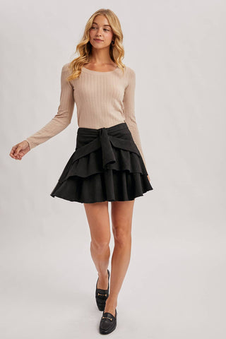 Long Sleeve Pointelle Top