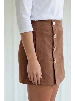 Asymmetric Wrapped Mini Skirt